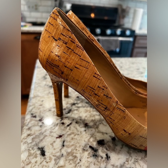 Lauren Ralph Lauren Adena Cork Pumps Size 9.5 | 3.75” Pointed Toe Heels - Picture 8 of 9